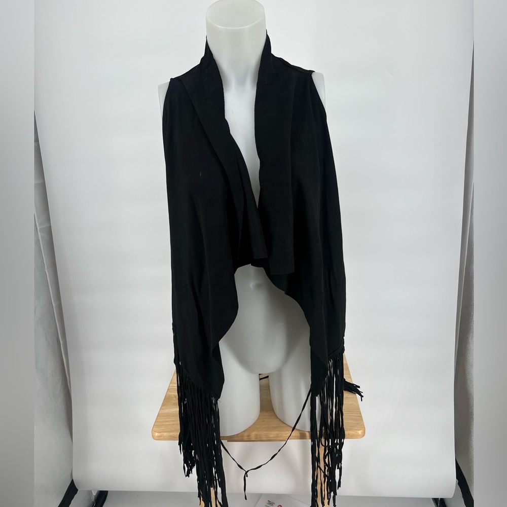 Do Everything in Love Black Fringe suede fringe  vest - Picture 2 of 7